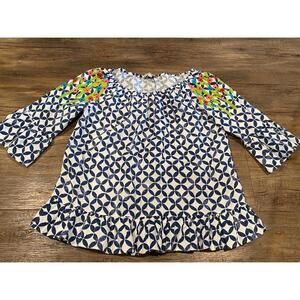 John Mark Womens Floral Blouse sz Sm EUC